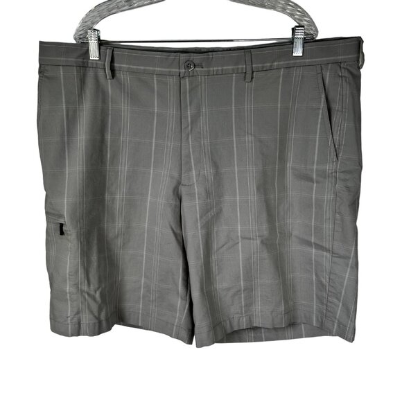 Greg Norman Golf Shorts Mens Size 42 Gray Plaid Activewear Summer - Picture 1 of 10